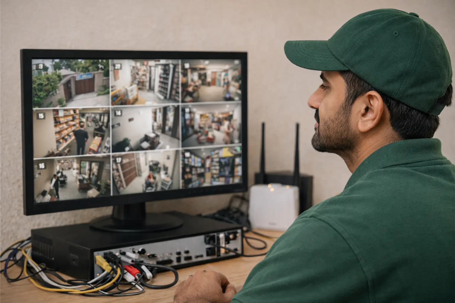 CCTV monitoring system commercial property